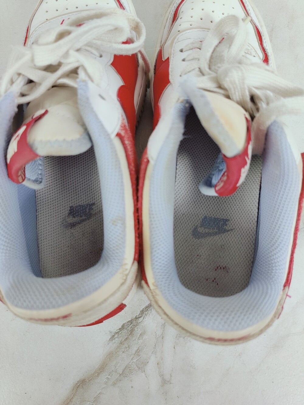 Nike Women's Air Force 1 Low Shadow 'Red Cracked Leather' Sneakers, 7.5 - Picture 9 of 10